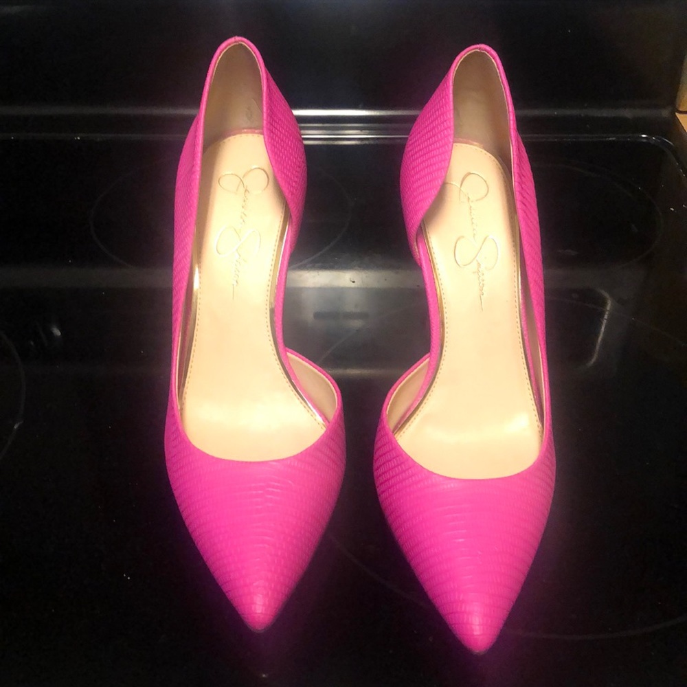 Pink Jessica Simpson heels